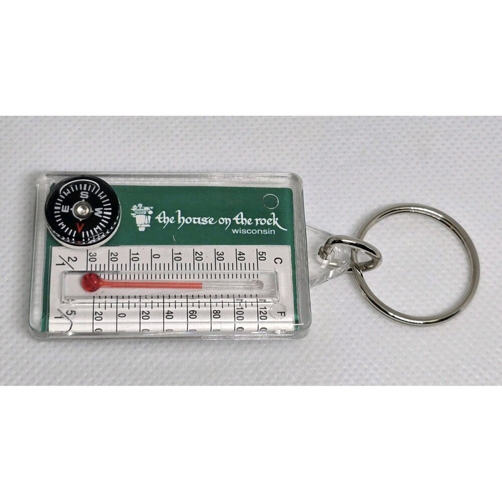 Thermometer Compass Keychain - House on the Rock Wisconsin Souvenir 04 - Picture 2 of 2